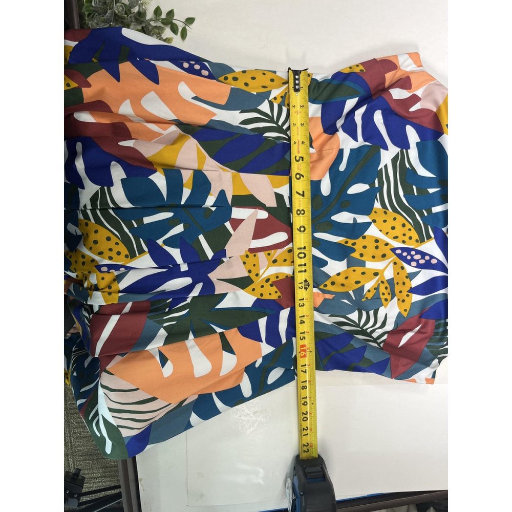 Boden Dress Womens 12 Multicolor Tropical Leaf Print Sleeveless Fit Flare Resort - Picture 13 of 16